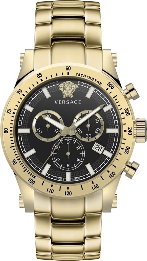 versace chrono sporty stainless steel chronograph watch|versace watch unisex.